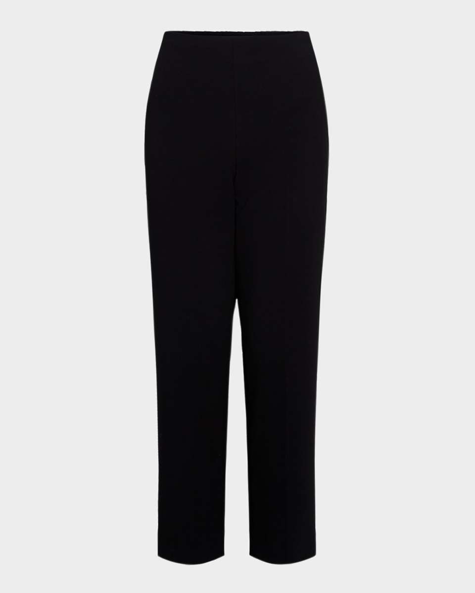 Mid-Rise Velvet Stripe Pull-On Pants
